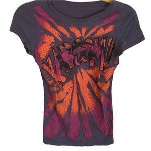 Kaboom Graphic T-Shirt As Is M Gray Orange Pink Black Soft Retro Pop Art
